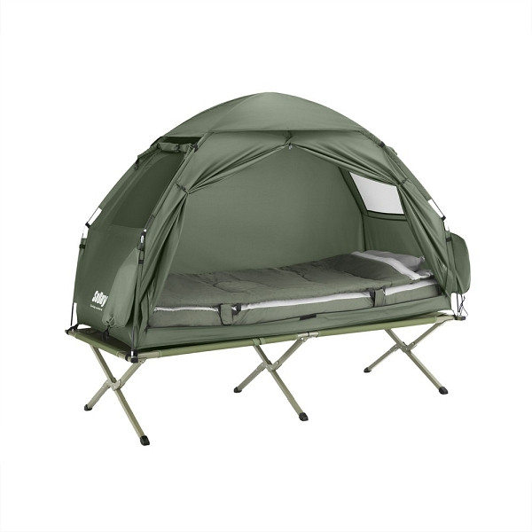 SoBuy Campingzelt mit einer Tür, Grün, Funktional, wetterfest, OGS32-GR