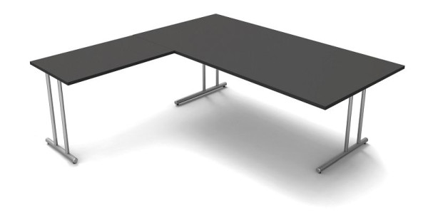Kerkmann Winkelarbeitsplatz, Start Up, B 2000 mm x T 2000 mm x H 750 mm, Farbe: anthrazit (Montage), 11437713-1