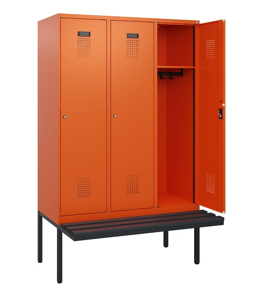C+P Spind Evolo PLUS, 3 Abteile, 1950x1200x815mm, 2004/2004, Zylinderschloss, Material Sitzfläche Kunststoff, 0490405-32 S10104