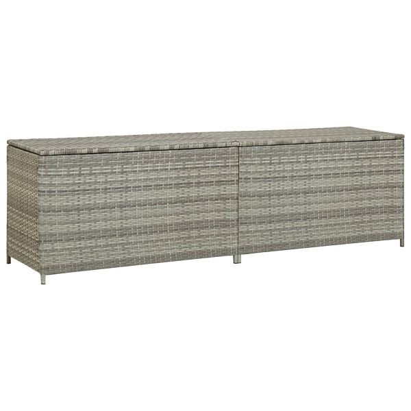 vidaXL Gartenbox Poly Rattan 200x50x60 cm Grau, 46476