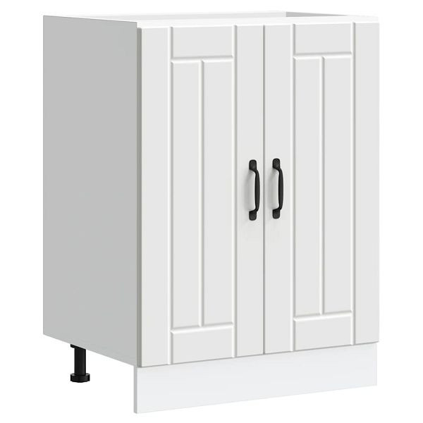 vidaXL Spülenunterschrank Lucca Weiß Holzwerkstoff, 853677