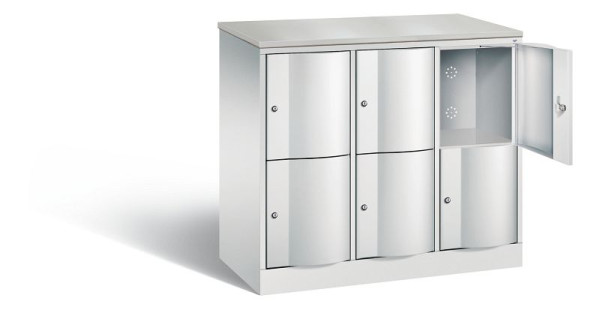 C+P Schließfachschrank Resisto, H1077xB1148xT540mm, Farbe: Lichtgrau, 8472-372 S10163