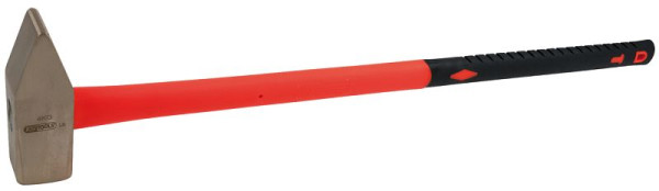 KS Tools BRONZEplus Vorschlaghammer 10000 g, mit Fiberglasstiel, 963.2044