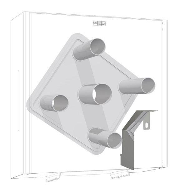 KWC Umrüstset, EXOS, auf Vierfachrollenhalter, für Großrollenhalter EXOS670X, 2030035972