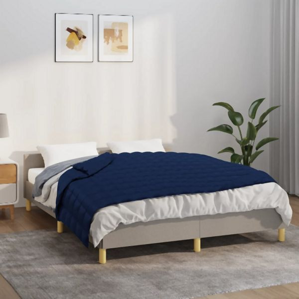 vidaXL Gewichtsdecke Blau 135x200 cm 10 kg Stoff, 3154798