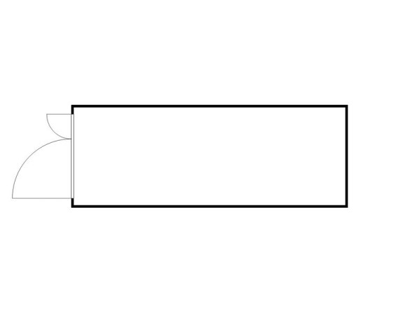 FLADAFI Materialcontainer IC Pro 1600, isoliert, mit isoliertem Boden, Doppelflügeltür (asymmetrisch) auf der 2 m Seite, F2221610203