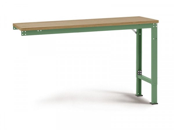 Manuflex Arbeits-Anbautisch UNIVERSAL Spezial mit Multiplexplatte, BxTxH = 2000 x 1200 x 722-1022 mm, Resedagrün, AU8135.6011