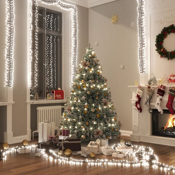 vidaXL LED-Lichterkette mit 3000 LEDs Kaltweiß 23 m PVC, 343250