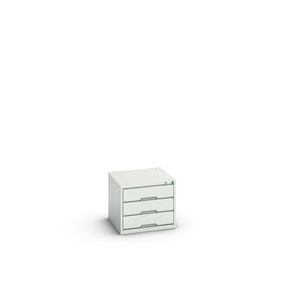 bott verso Schubladenschrank, mit 3 Schubladen, BxTxH: 525 x 550 x 450 mm, Lichtgrau / Lichtgrau, 16925001.16