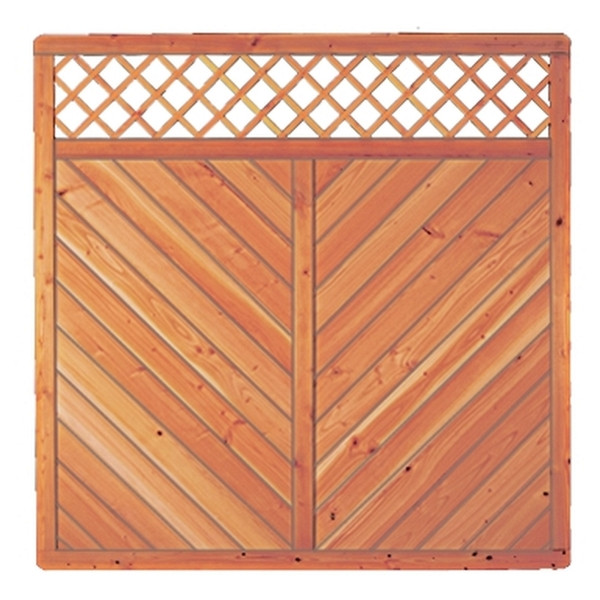 T&J CLASSICO-Serie Zaunelement mit Rankgitter, 180 x 180 cm, Douglasie, Rahmen 40/68 mm, Profilbretter 16/118 mm, 26411