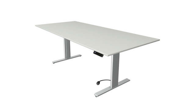 Kerkmann Sitz-/Stehtisch Move 3 tube, B 2250 x T 1000 mm, elektrisch höhenverstellbar von 720-1200 mm, lichtgrau, (Montage), 10234611-1