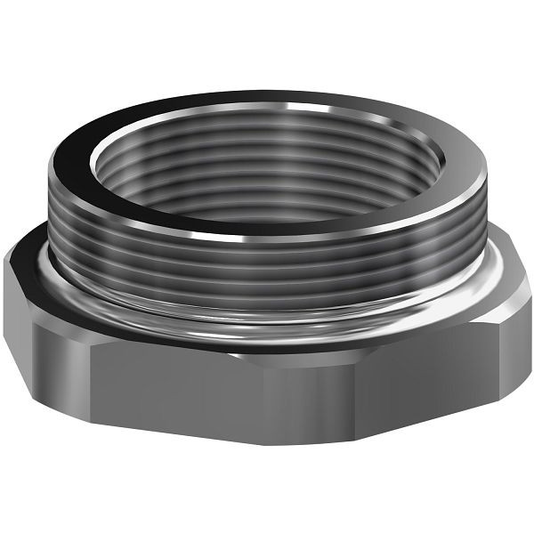 KWC Übergangsstück, verchromt, für Selbstschluss-Duschventile zum Einbau in Rundduschsäulen, 2000105501