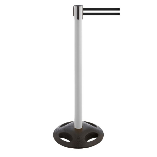 Stein HGS Personenleitsystem -P-Line Utility-, weiß, schwarz/weiß/schwarz waagerecht (gestreift), mit Sicherheitsverschluss (selbstlösend), 12828m-0403