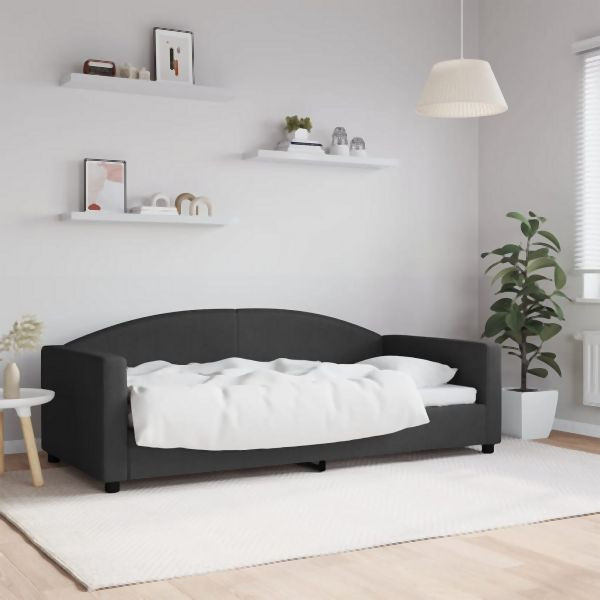 vidaXL Tagesbett Schwarz 90x190 cm Stoff, 2-in-1, 354123