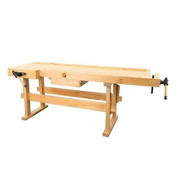 Holzmann Hobelbank inklusive Schublade und Spannbacken, Länge: 2100 mm, WB210