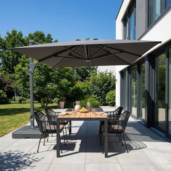 HOME DELUXE LED Sonnenschirm DIARO inkl. Schirmständer - 400 x 361 cm, 75205