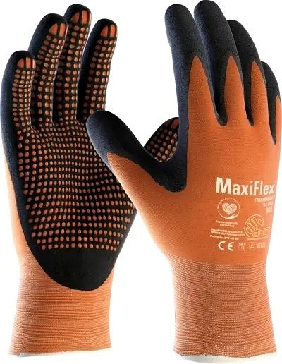 ATG MaxiFlex Endurance Drivers Nylon-Strickhandschuhe (34-847), Farbe: schwarz, Größe: 7, VE: 12 Paar, 2446-7