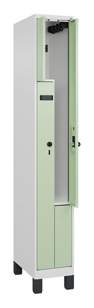 C+P Z-Spind Evolo PLUS, Füße, 2 Fächer, 1950x300x500mm, 9016/6019, 049013-102 S10025