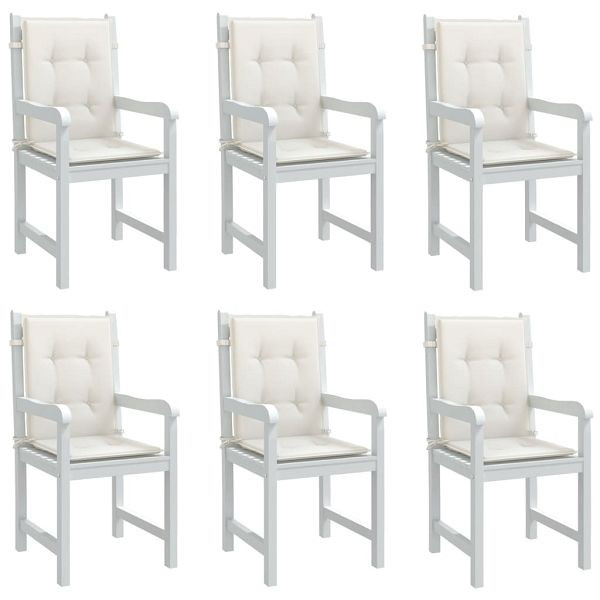 vidaXL Niedriglehner-Auflagen 6 Stück Melange Creme 100x50x4 cm Stoff, 4002453