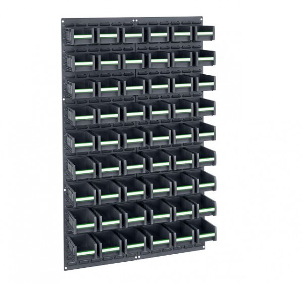 bott perfo Schlitzplattenset mit 54 bottBoxen 2 Schlitzplatten vertikal BxTxH: 914 x 19 x 1486 mm, RAL 7016, 14030199.19