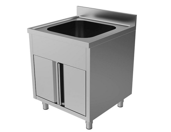 Unninox Europe Spültisch mit Schwingtür 800x700x850 mm (BxTxH), SCK-80-70