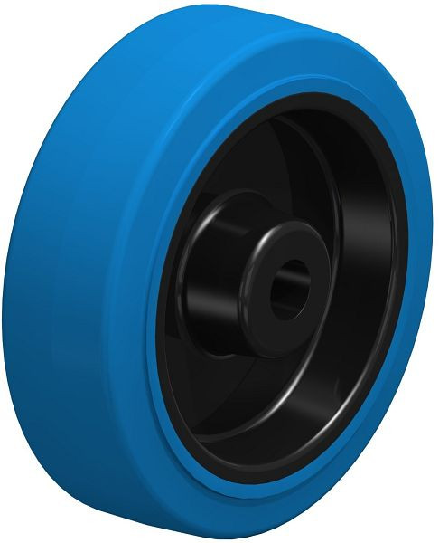 Blickle POEV 125/15R-SB Rad aus Elastik-Vollgummi, Blau, 384461