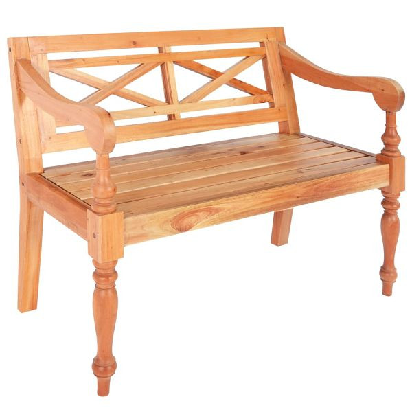 vidaXL Batavia-Sitzbank 98 cm Mahagoni Massivholz Hellbraun, 246967