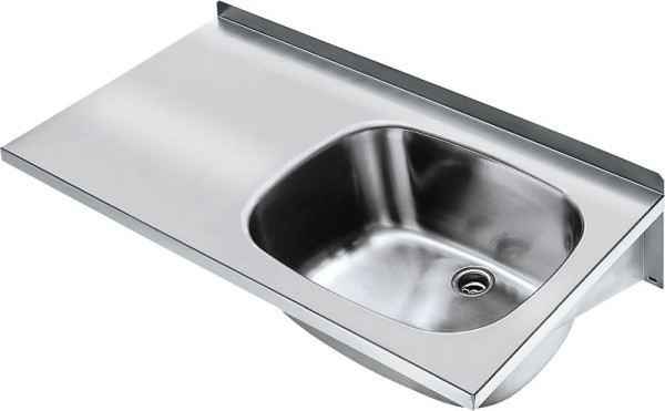 KWC Mehrzweckbecken, Sirius, Edelstahl, 1000x230x500 mm, Ablagefläche links, 2000100077