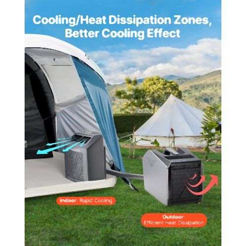 VEVOR Tragbare Klimaanlage 5000BTU Klimagert AC/DC Khler Camping  320x580x346mm BXSLYKD6200BZ1KBBV2 gnstig versandkostenfrei online kaufen:  groe Auswahl gnstige Preise | PROFISHOP.de