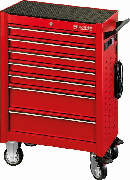 Projahn Bestückter Werkstattwagen UNIVERSE mit 7 Schubfächern und 67- teilig Bestückung Rot, 6501-101