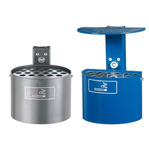 Stein HGS Zigarettenascher -State Olympia-, abnehmbar, mit Dach /rund/4 Liter, RAL 5013 kobaltblau, 10328-10