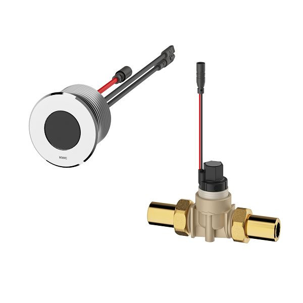 KWC Urinalspülarmatur, F5, elektronisch, DN15, Hinterwandmontage, für Batterie/Netzteil, 2030062317