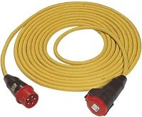 GIFAS Verlängerungsleitung PROFLEXX H07RN-F 400V, 10m, 5x2,5mm², gelb, CEE-Stecker/Kupplung 16A, 120123