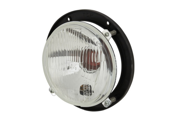 HELLA Halogen-Hauptscheinwerfer, 12/24V, rund, Einbau, ECE/E12 20002/E12 20001, Stecker: Flachstecker, rechts/links, 1A3 996 002-181