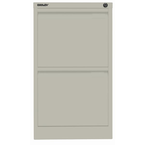 Bisley Hängeregistraturschrank, einbahnig, 2 HR-Schubladen, 673 gänsegrau, 3623673