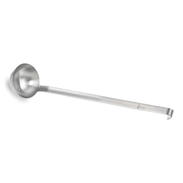 WAS Schöpfkelle, fugenloser Hakenstiel, Durchmesser 12 cm, 43, cm, Chromnickelstahl, 2084120