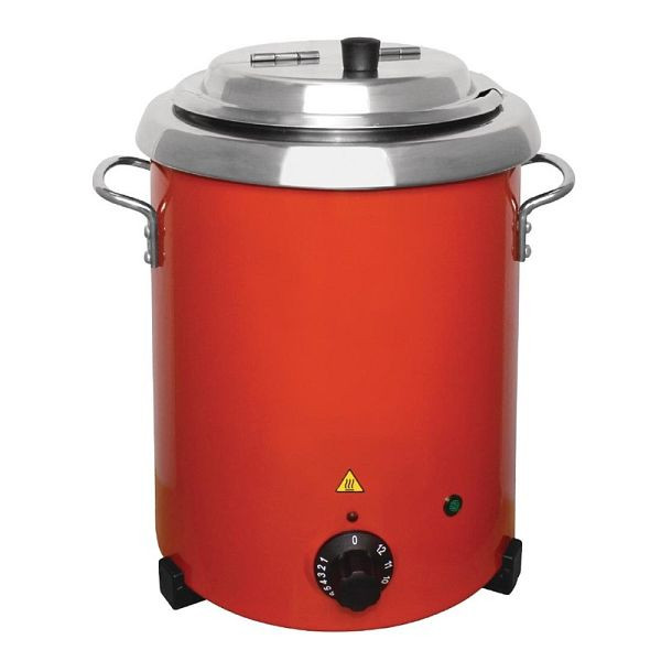 Buffalo Suppenkessel rot 5,7L, 300 W, 230 V, Klappdeckel aus Edelstahl, GH227