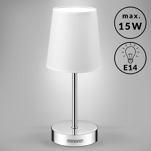 monzana Tischlampe Lumière Weiß 32x13x13cm, 109314, 4251776910048