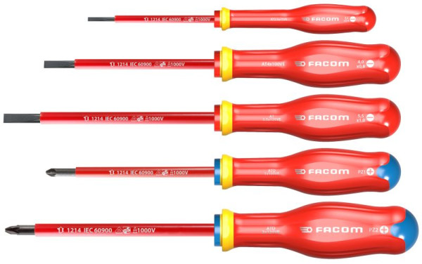 Facom PROTWIST Schraubendreher-Set 5-teilig 1000V isoliert, AT5VE.PB