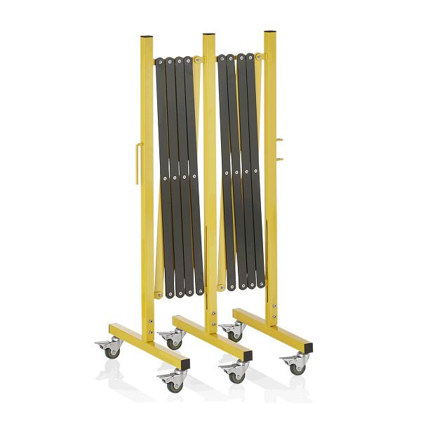 WAS Scherensperre mit sechs Rollen, 4 m, gelb & schwarz, Aluminium, 2395350