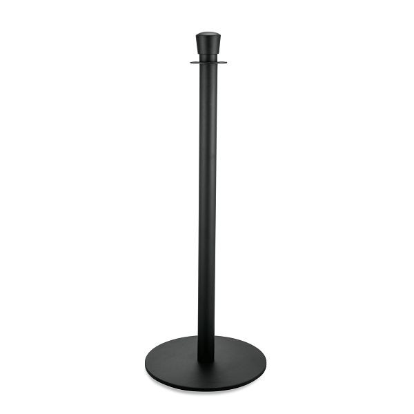 WAS Classic Abgrenzungspfosten mit flachem Fuß, Zylinder, Modell 2, Edelstahl, VE: 2 Stück, 2223001
