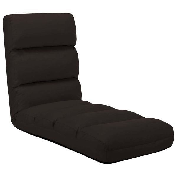 vidaXL Bodenstuhl Faltbar Braun Kunstleder, Füllung: Schaumstoff, 325247