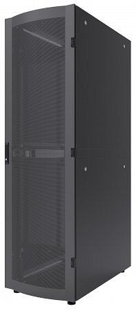 INTELLINET 19" Serverschrank, 42 HE, 2057 (H) x 600 (B) x 1200 (T) mm, Schutzklasse IP20, Flatpack, schwarz, 713719