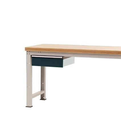 Manuflex Einzelschubfach in Anthrazit RAL 7016, Ohne Zylinderschloss, für Tischtiefe 700 mm, BxTxH= 425 x 550 x 135mm, Anthrazit, ZB2032.7016