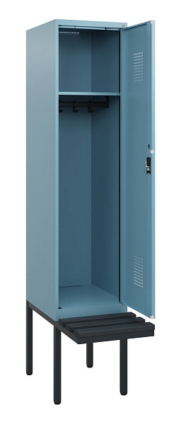 C+P Spind Evolo PLUS, 1 Abteil, 1950x400x815mm, 0010/0010, Zylinderschloss, Material Sitzfläche Kunststoff, 0490405-12 S10102