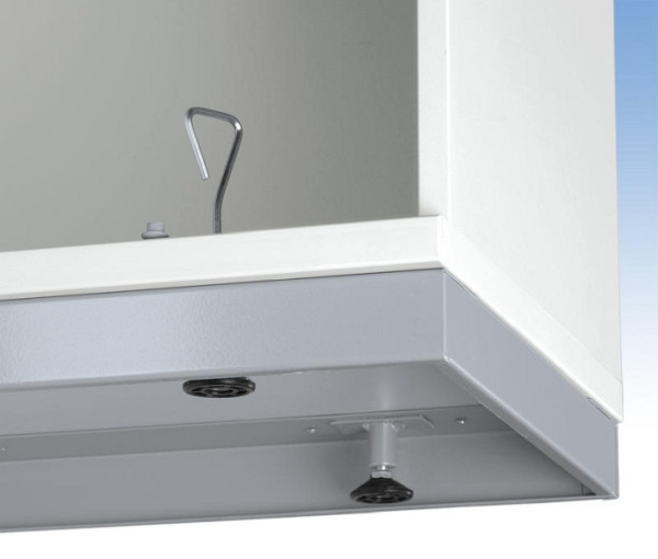 Deskin Stahlsockel MULTI M pro, Metall Alusilber RAL 9006, B 1200 x H 50 x T 400 mm, 270212