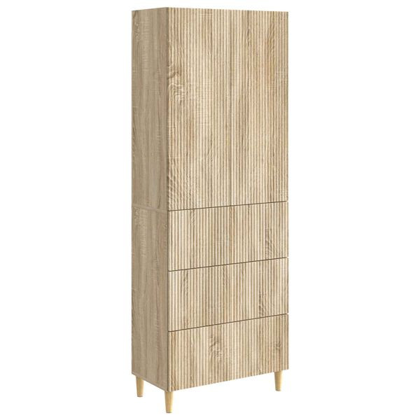 vidaXL Schrankset 2-teilig Sonoma-Eiche 66 x 34,5 x 90 cm Holzwerkstoff, 3416558