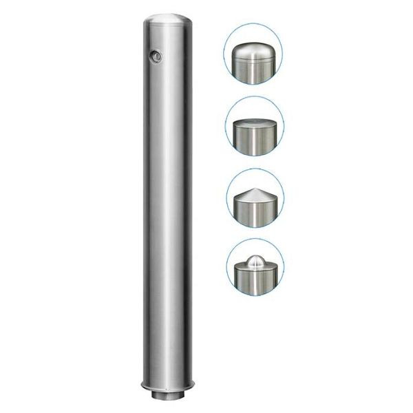 Stein HGS Absperrpfosten -Acero Quick Turn-, herausnehmbar, Halbhügel, Dreikant 9 mm, Pfosten: Ø 102 mm, 32209-02