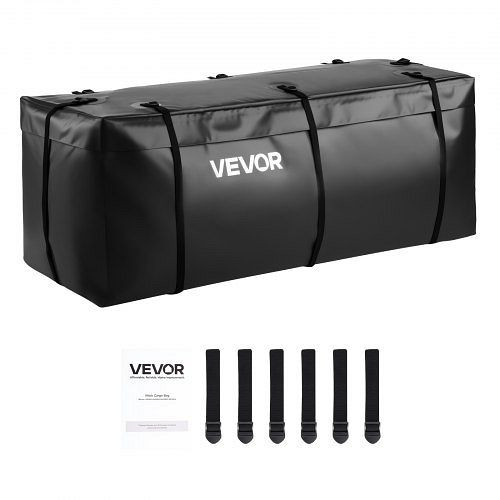 VEVOR Gepäckträgertasche 0,566 m³ wasserdichtes 840D-PVC mit verstärkten Gurten für Lkws PKW SUVs Vans Schwarz, PKHB20CUFTDPUBWDQ001V0