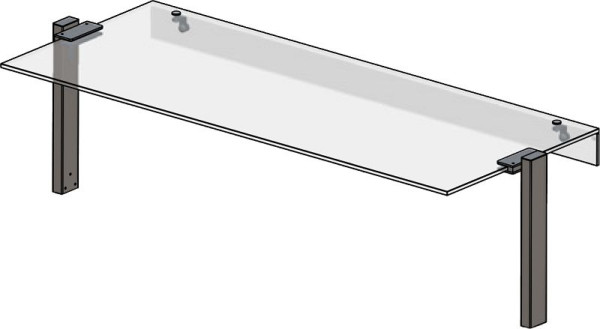 KBS Hustenschutz Einzelglas gerade Modul 2 GN 1/1, 330190